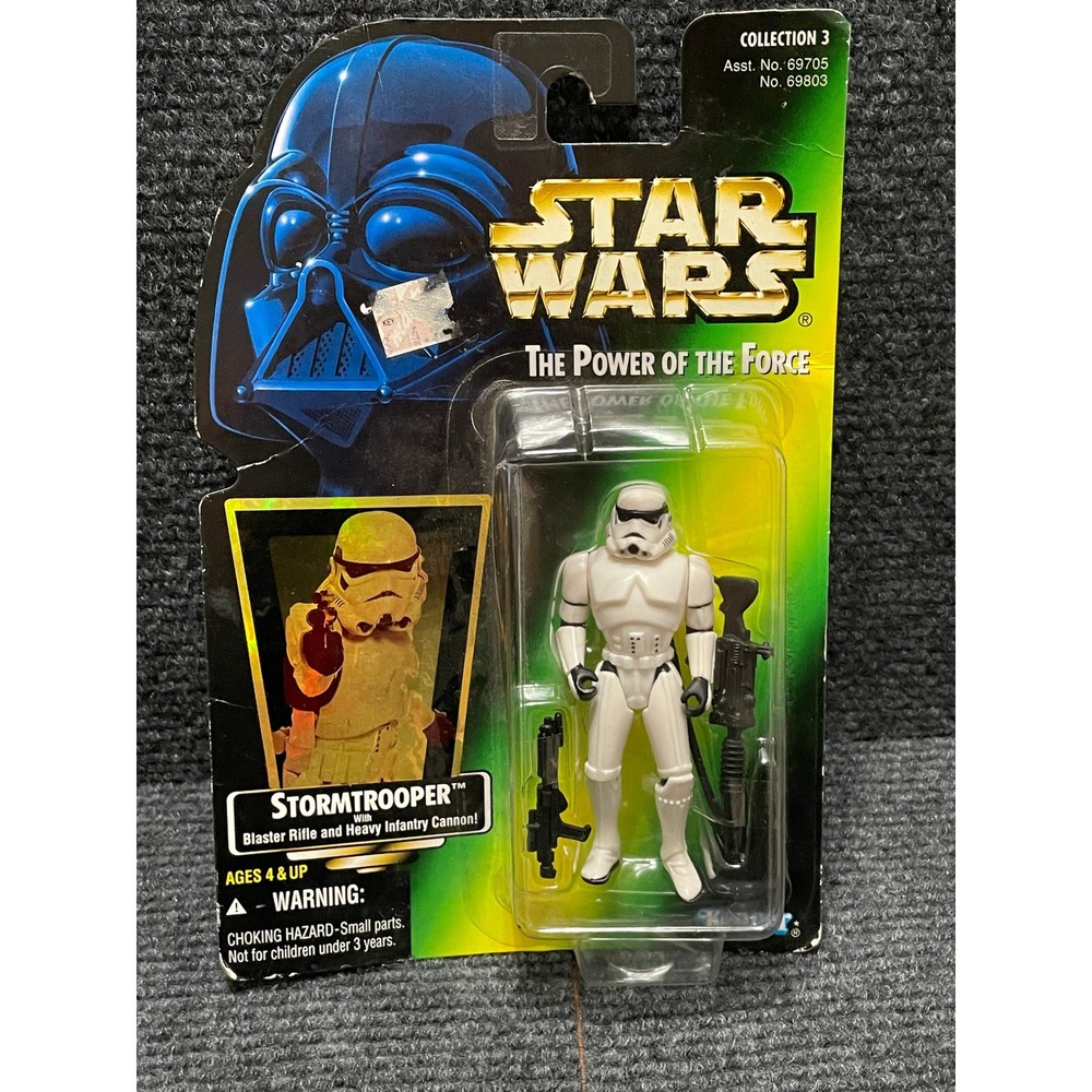 Star Wars Power of the Force Stormtrooper Kenner 1997 Green Card Action Figure